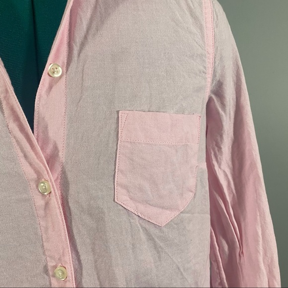 NWOT Old Navy Pink Boyfriend Fit Button Down Shirt - Picture 3 of 12